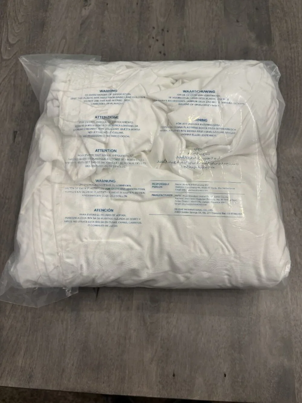 Bedsure King Size Duvet cover set-White-New